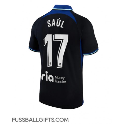Atletico Madrid Saul Niguez #17 Fußballbekleidung Auswärtstrikot 2022-23 Kurzarm